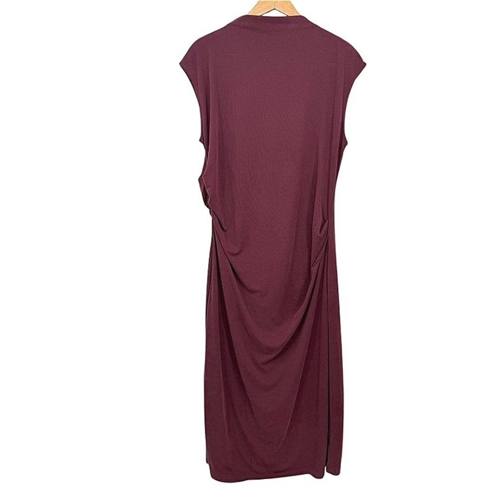 Old Navy Draped Dress Long Sheath Classy Chic Minimalist V-Neck Ribbed Knit XL